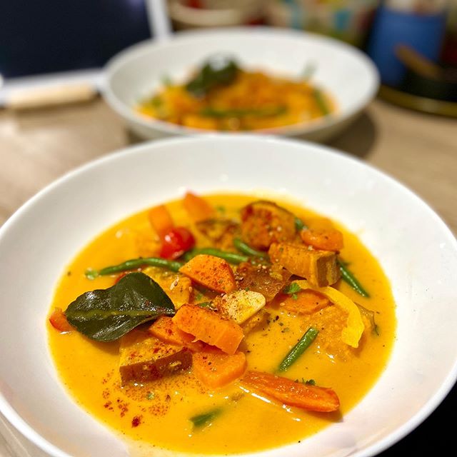 Sweet Potato, Ginger and Vegetable Coconut Curry
