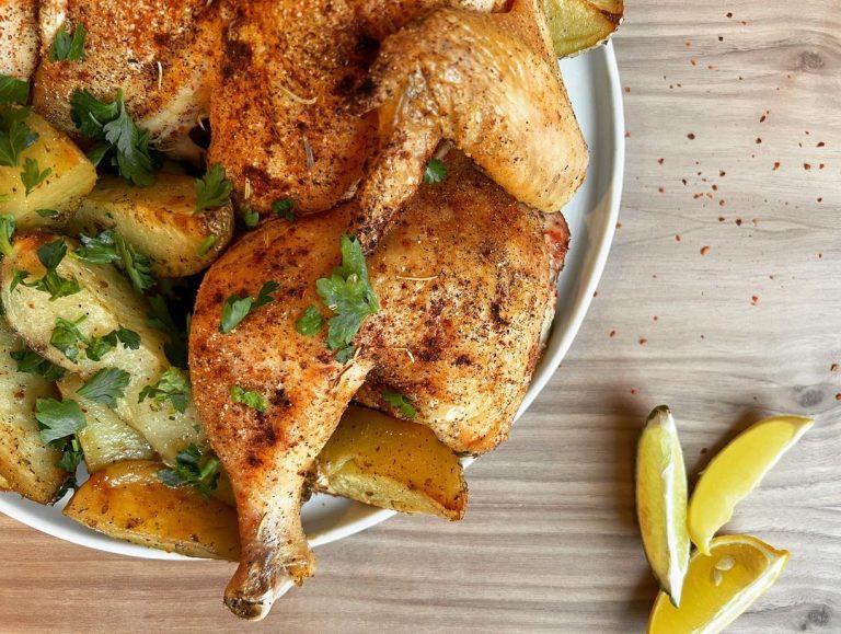 The Crispiest Roast Chicken with Potatoes