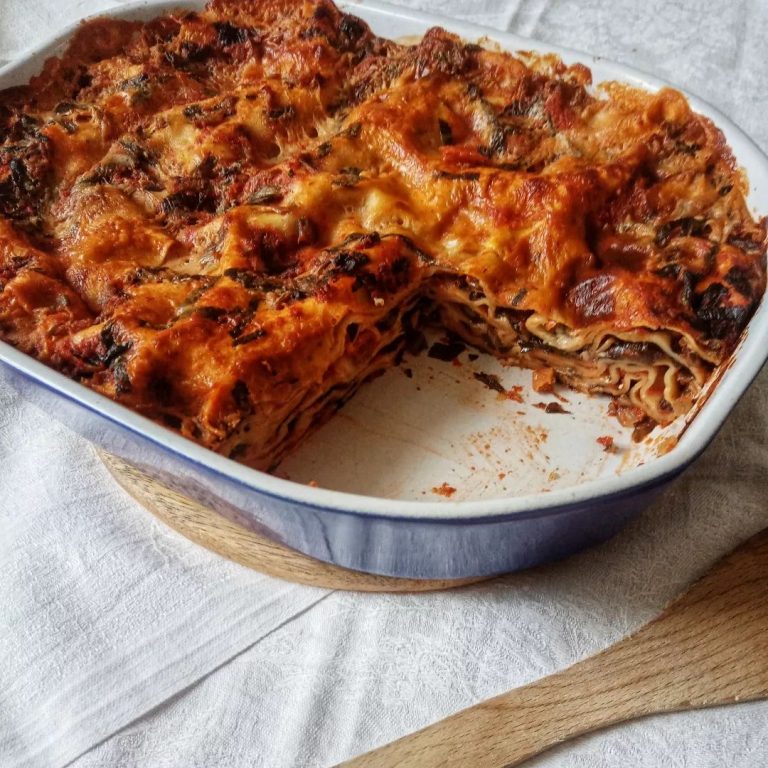 Vegetarian chard lasagna