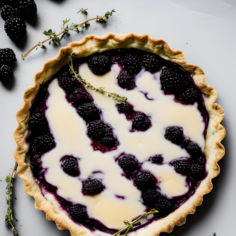 Goat Cheese and Blackberry Tart with Honey and Thyme