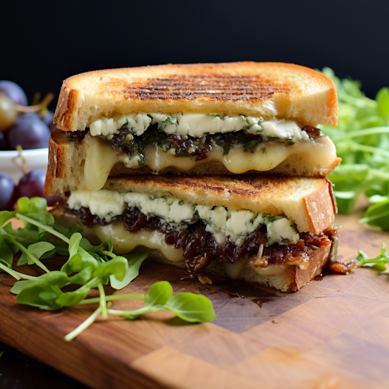 Triple Blue Cheese Panini with Fig Jam